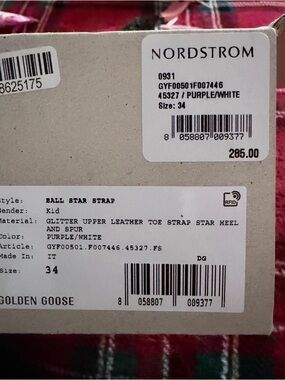 Golden Goose Purple & White Glitter Ball Star Strap Sneakers